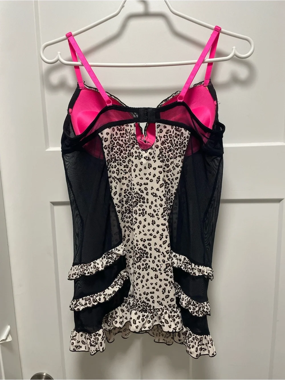 La Senza Baby Doll Lingerie Dress Leopard Print - Picture 2 of 9